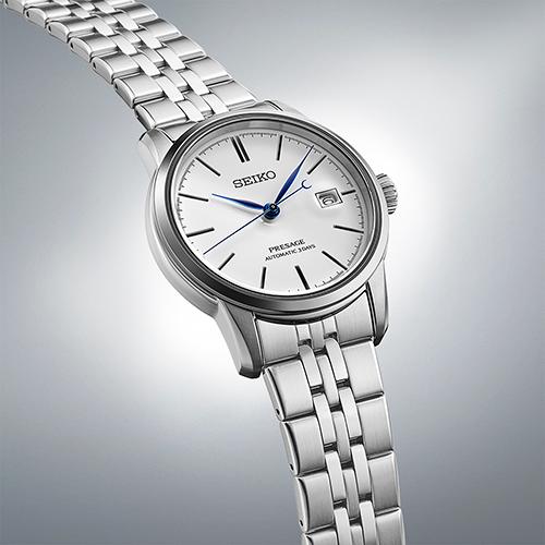 Seiko SPB403J1 Presage Craftsmanship Series Automatic Pure White Enamel Dial Stainless Steel Men's Watch
