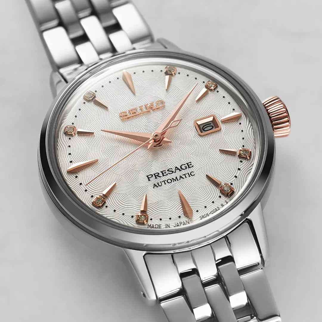 Seiko SRE009J1 Presage Cocktail Time Clover Club Diamond Twist Women's Watch