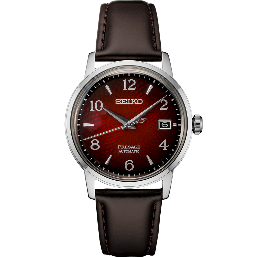 Seiko SRPE41J1 Presage Negroni Automatic Red Dial Cocktail Men's Watch