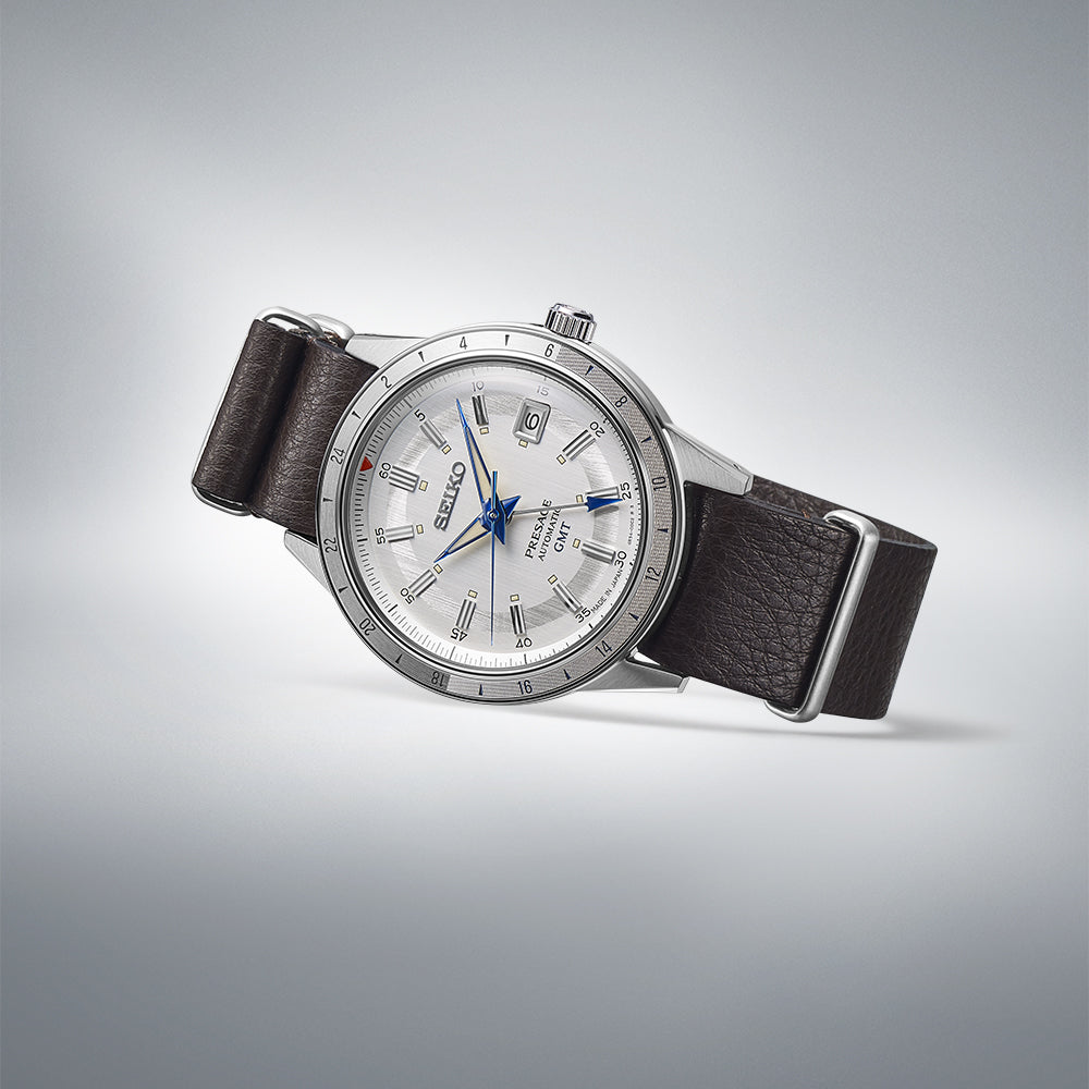 Seiko SSK015J1 110th Anniversary Laurel Limited Edition Presage Style 60s 1 of 3,500 Leather Strap Men's Watch