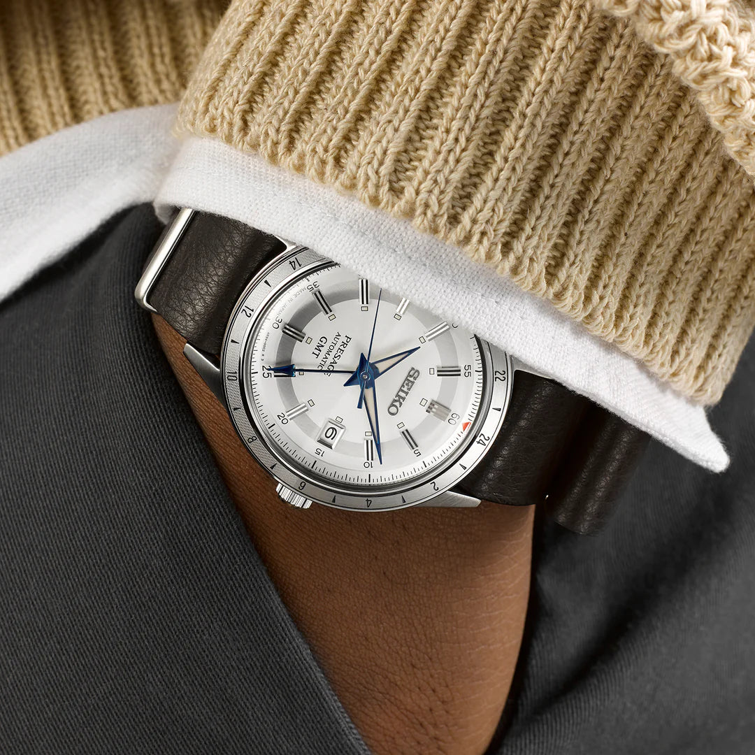 Seiko SSK015J1 110th Anniversary Laurel Limited Edition Presage Style 60s 1 of 3,500 Leather Strap Men's Watch