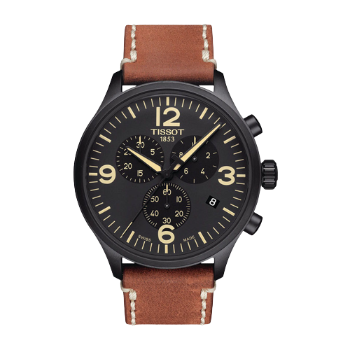 Tissot T1166173605700 T-Sport Chrono XL Quartz Brown Leather Strap