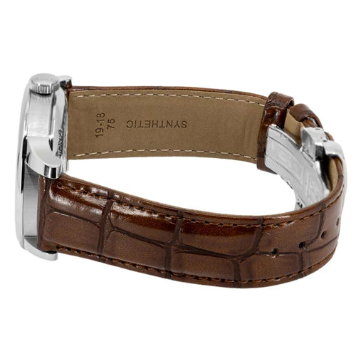 Tissot T0064071603301 Le Locle Powermatic 80 Silver Open Heart Dial Brown Leather Strap Men's Watch