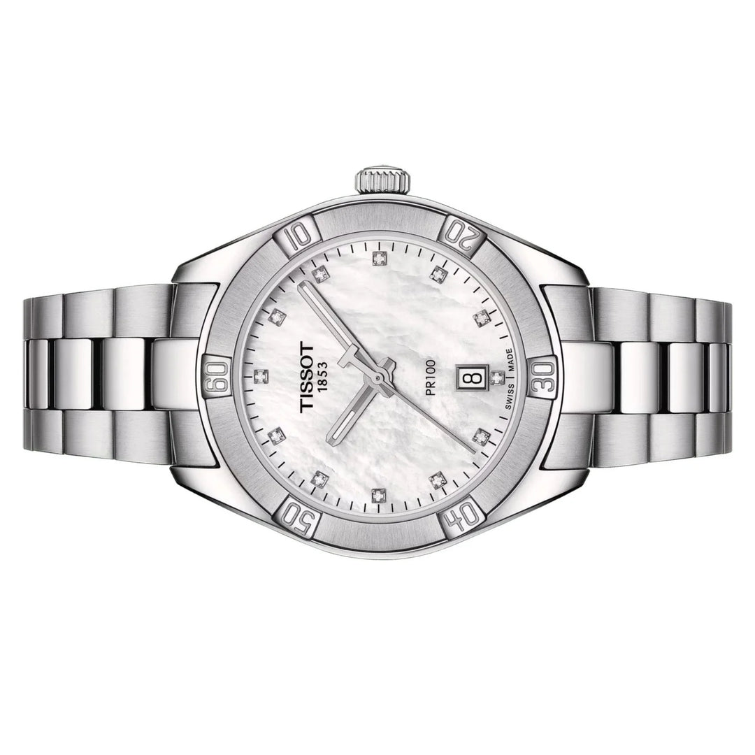 Tissot T1019101111600 PR 100 Sport Chic Diamond 36mm Mother of Pearl Dial Stainless Steel Women's Watch