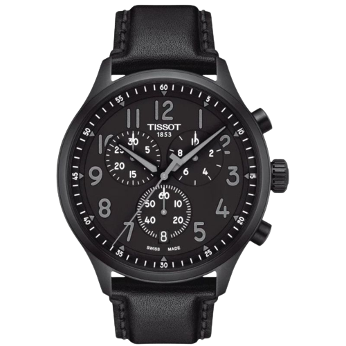 Tissot T1166173605200 Chrono XL Vintage Black Monochrome Chronograph Leather strap Men's Watch