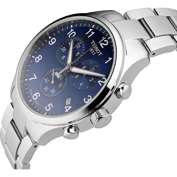 Tissot T1166171104701 Chrono XL Classic Blue Dial Stainless Steel Bracelet Men's Watch