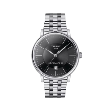 Tissot T1224071105100 Carson Premium Powermatic 80 Automatic Black Steel Men's Watch