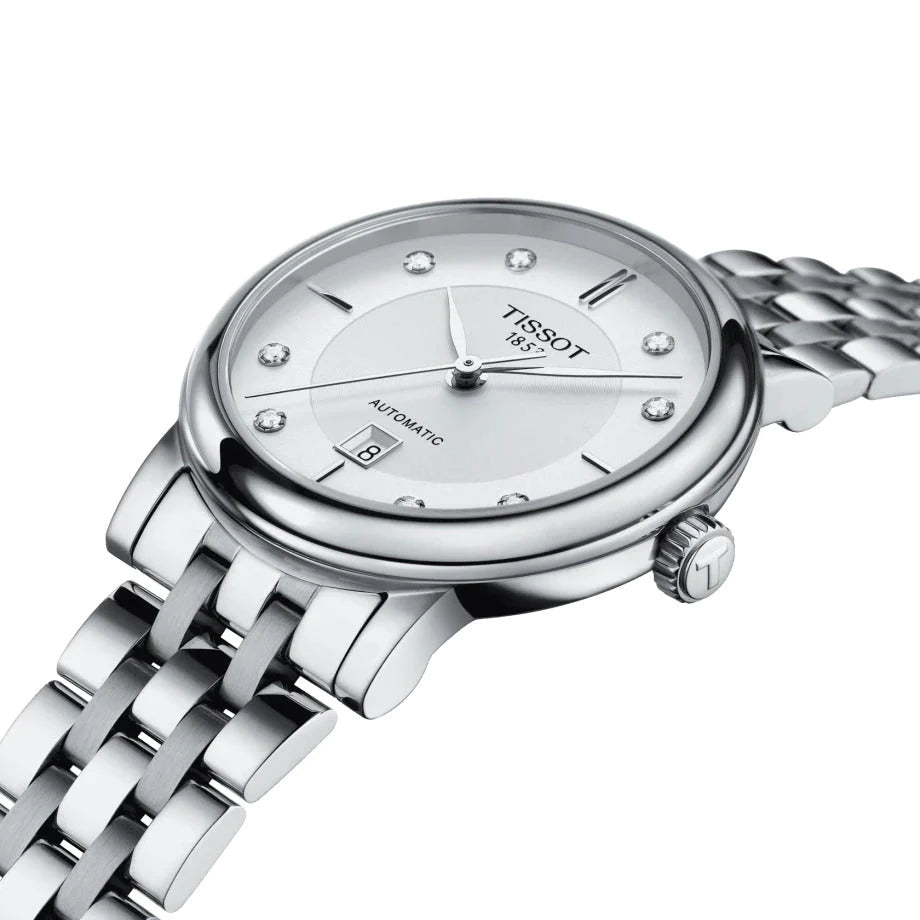 Tissot T1222071103600 Carson Automatic Stainless Steel Crystal Set Women's Watch