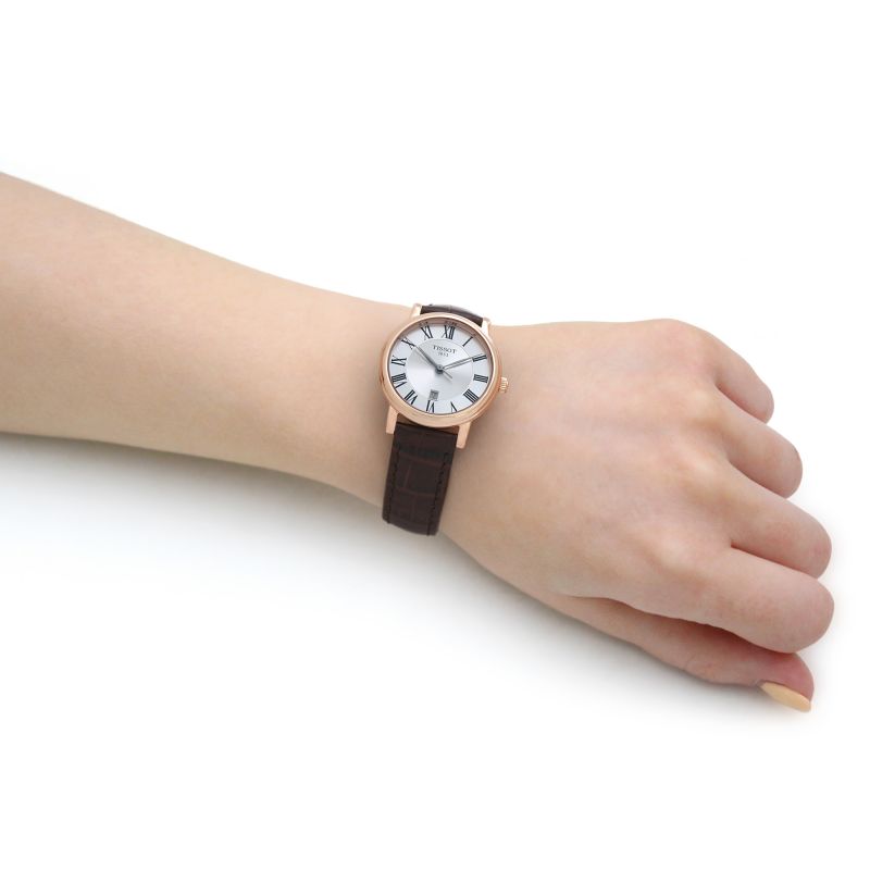 Tissot T1222103603300 Carson Premium Lady Brown Leather Strap Women's Watch