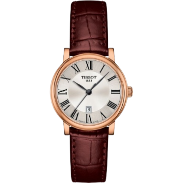 Tissot T1222103603300 Carson Premium Lady Brown Leather Strap Women's Watch