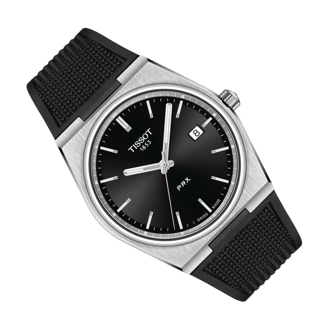 Tissot T1374101705100 PRX Quartz 40mm Black Dial Black Silicone Strap Men's Watch