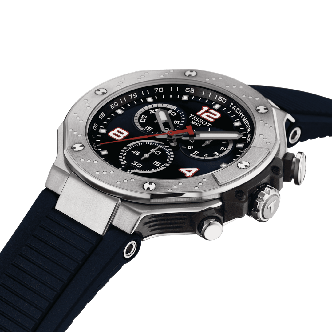 Tissot T1414171704700 T-Race MotoGP Chronograph 2024 Limited Edition 45mm Blue Dial Blue Silicone Strap Men's Watch