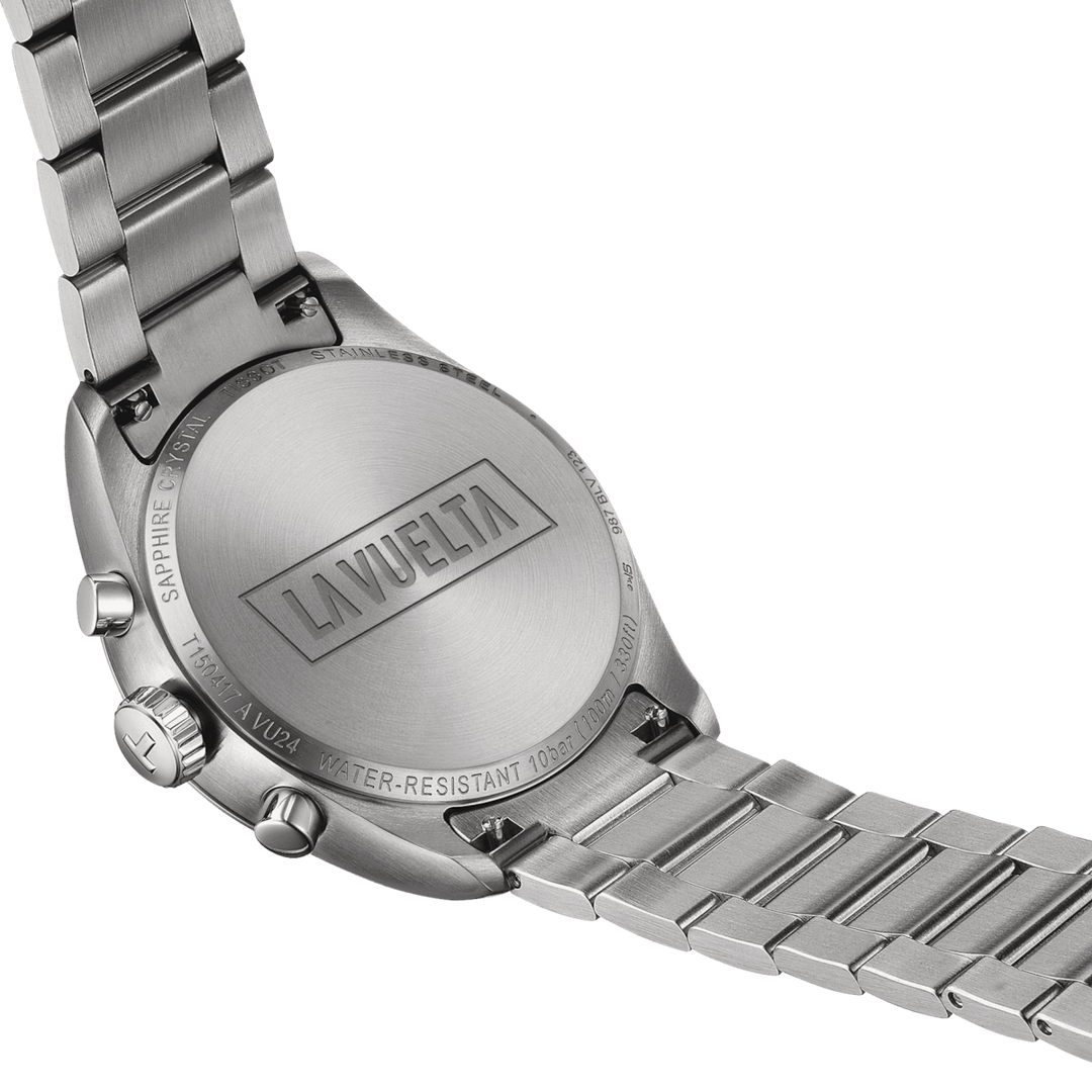 Tissot T1504171105101 PR 100 Vuelta 40mm Black Chronograph Dial Stainless Steel and Black Strap Set Men's Watch