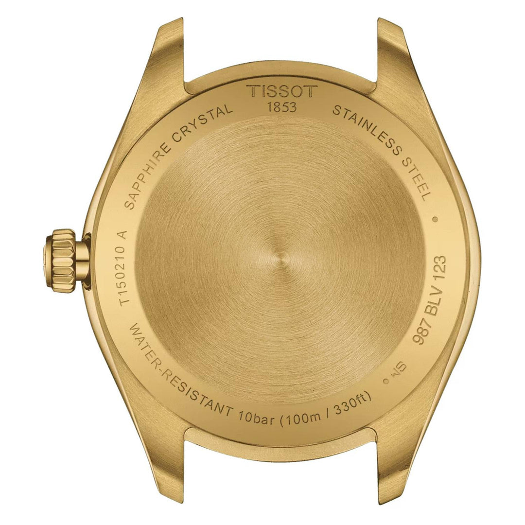 Tissot T1502103302100 PR 100 34mm Gold Dial Gold Tone Stainless Steel Bracelet Men's & Women's Watch