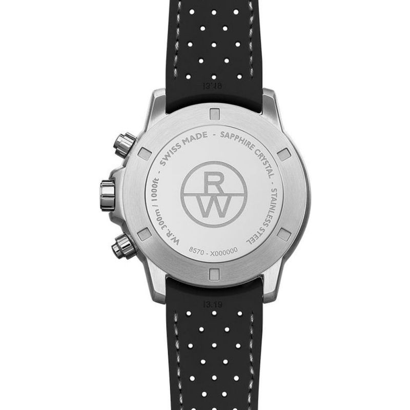 Raymond Weil 8570-SR2-05207 Tango Black Chronograph and Yellow Rubber Strap Men’s Watch