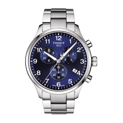 Tissot T1166171104701 Chrono XL Classic Blue Dial Stainless Steel Bracelet Men's Watch