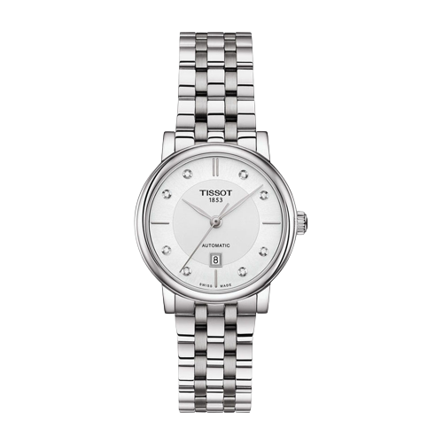 Tissot T1222071103600 Carson Automatic Stainless Steel Crystal Set Women's Watch