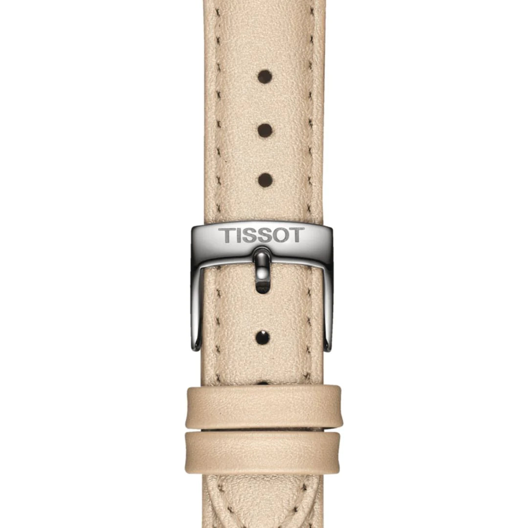 Tissot T1502102611100 PR 100 34mm Mother of Pearl Dial Cream Leather Strap Women's Watch