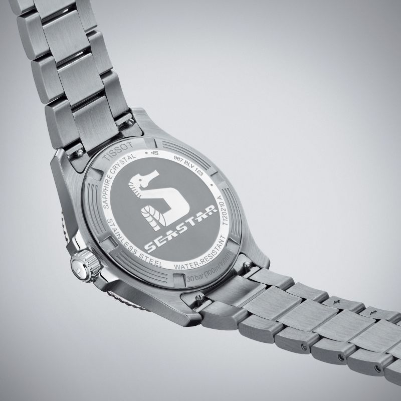 Tissot T1204101105100 Seastar 1000 40mm Black Dial Stainless Steel Bracelet Men's Watch - mzwatcheslk srilanka
