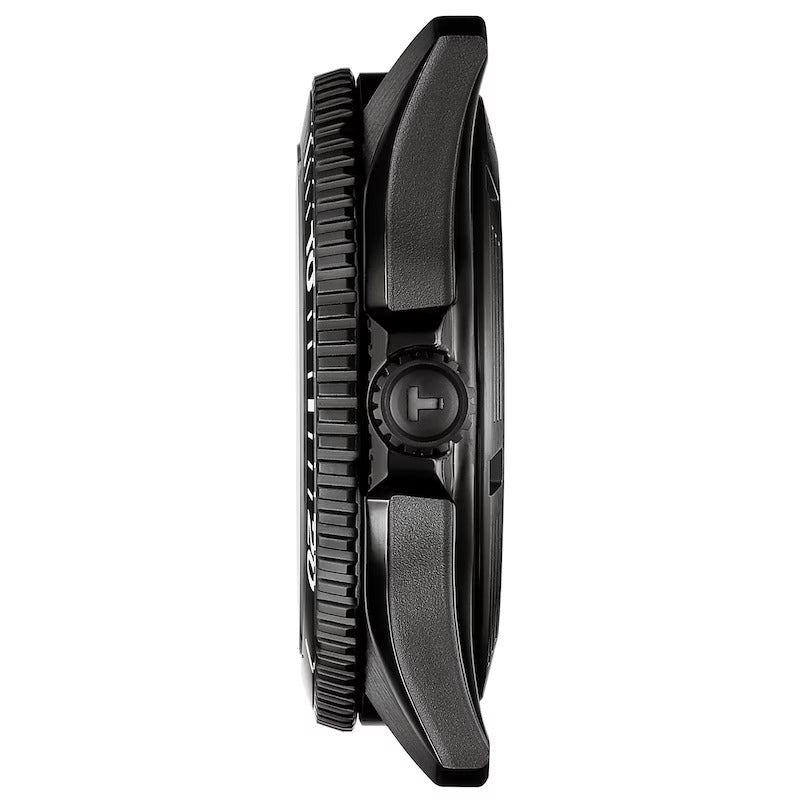 Tissot T1208073305100 Seastar 1000 Powermatic 80 40mm Black Dial Black Stainless Steel Bracelet Men's Watch