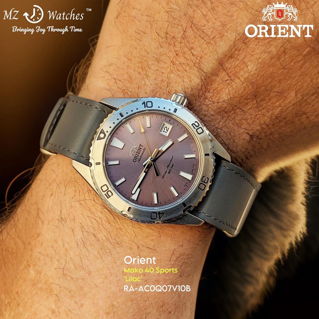 Orient RA-AC0Q07V10B Mako 40 Sports Automatic Leather Strap Men's Watch
