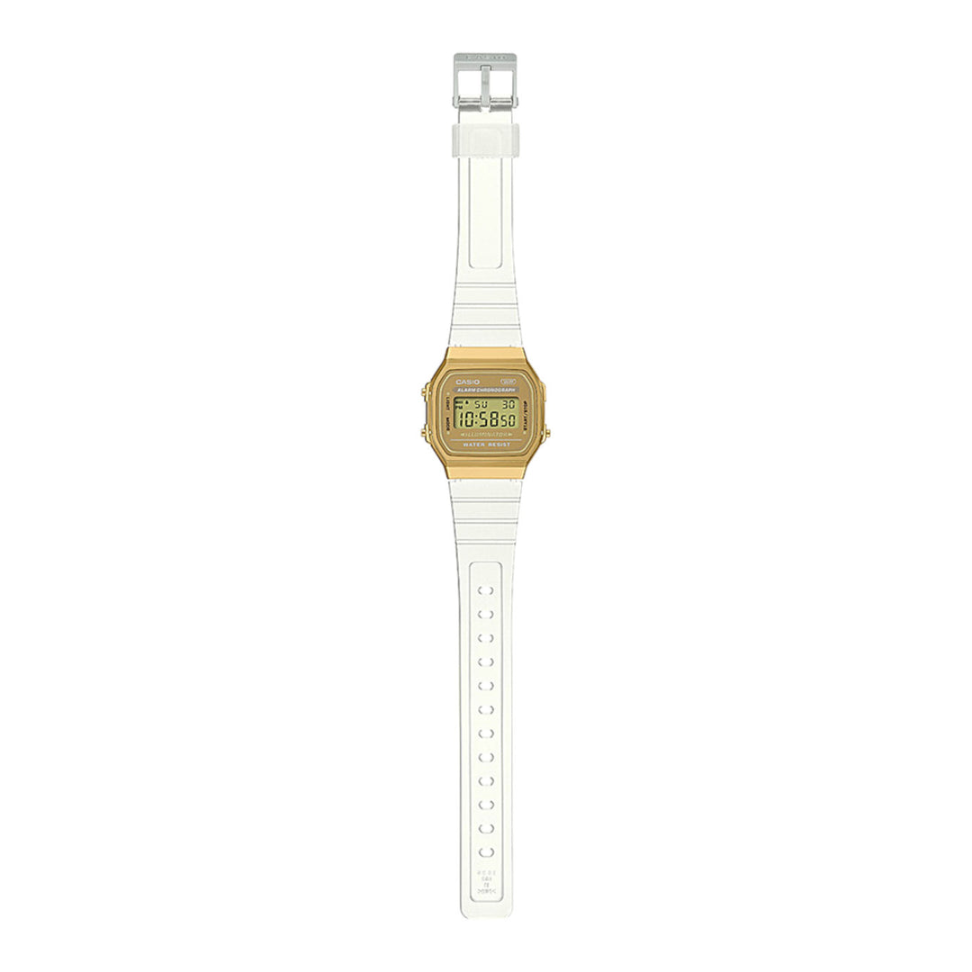 Casio A168XESG-9AEF Vintage Transparent Resin Strap Illuminator Men's & Women Watches - mzwatcheslk srilanka