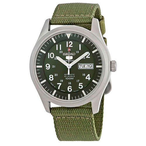 Seiko Sports Military SNZG09J1 Nylon Strap Japan Made Automatic