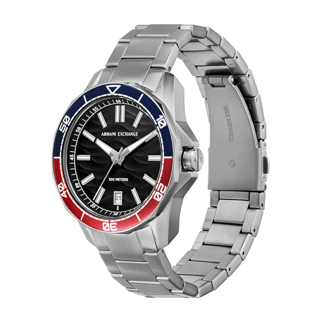 Armani Exchange AX1955 44mm Black Dial Stainless Steel Bracelet Men's Watch