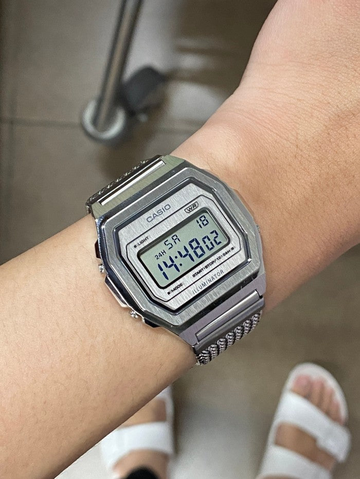 Casio Vintage A1000MA-7EF Vintage A1000 Series 39.6mm Digital Dial Stainless Steel Mesh Men's & Women's Watch