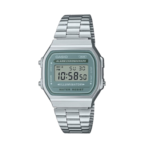 Casio silver digital unisex men's ladies stainless steel watch