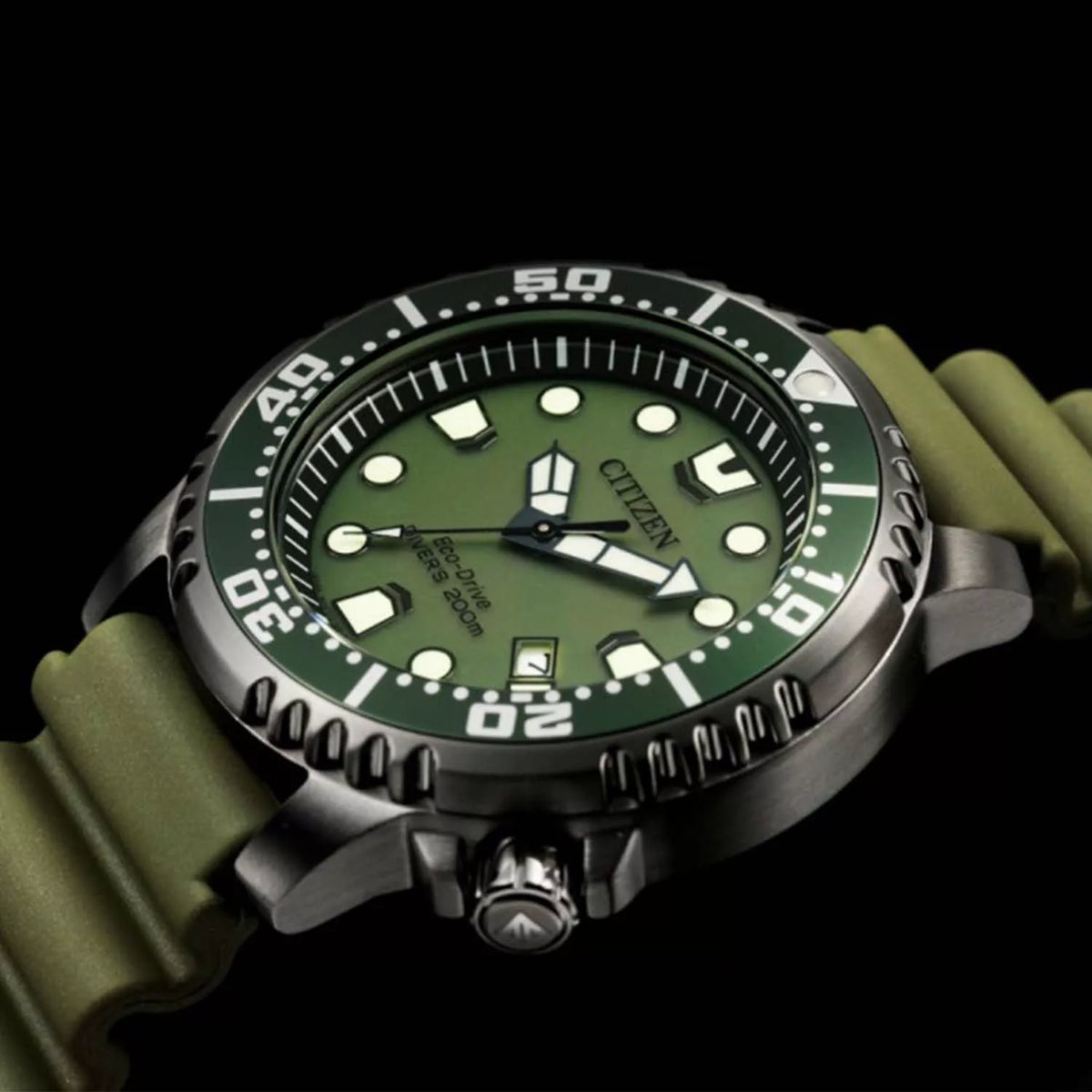Citizen BN0157-11X Promaster Marine Eco Drive Green Dial Diver's