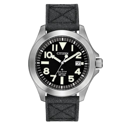 Citizen BN0118-04E Promaster Tough Super Titanium 40mm Black Dial Black Fabric Men’s Watch