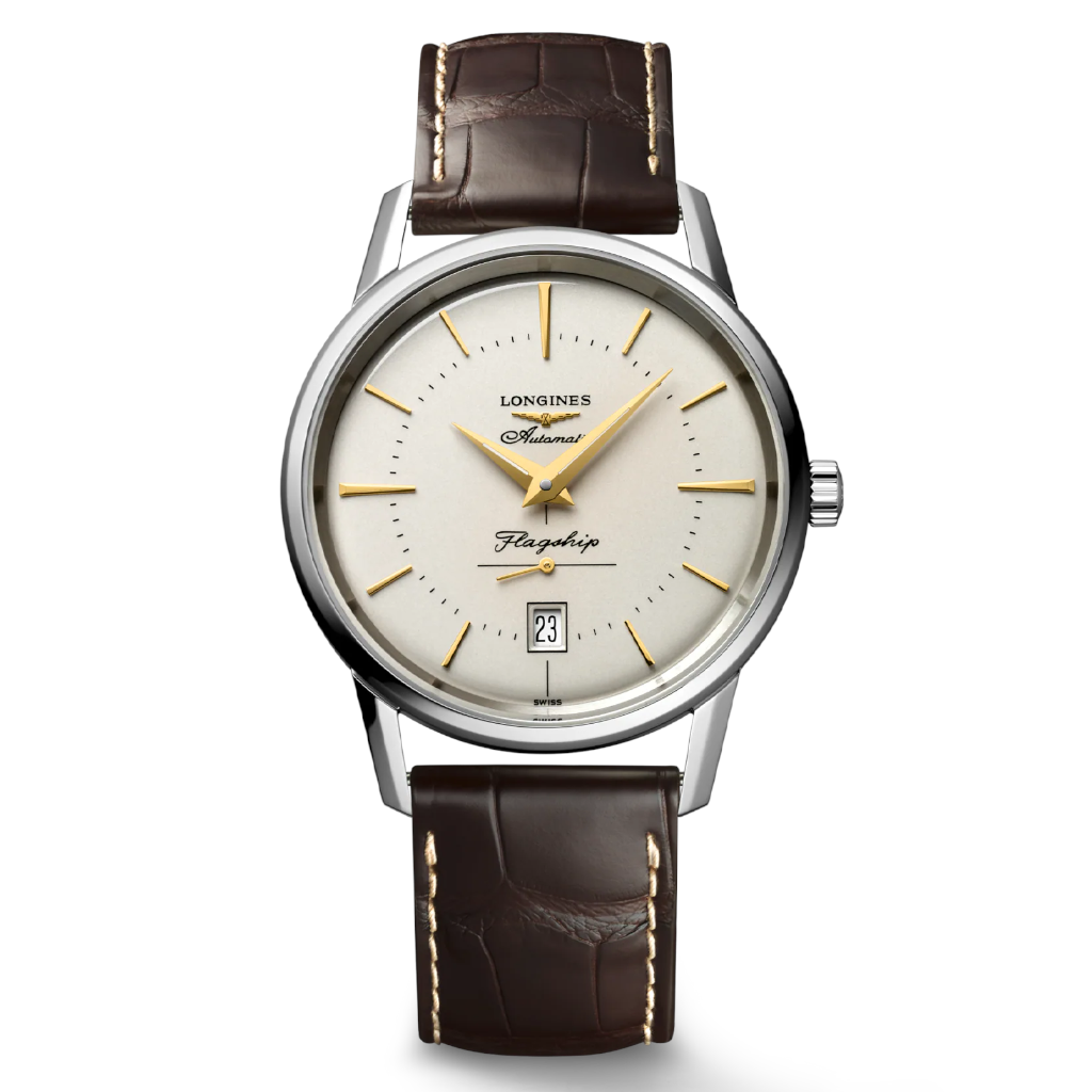 LONGINES L47954782 Flagship Héritage Brown Leather Cream Dial