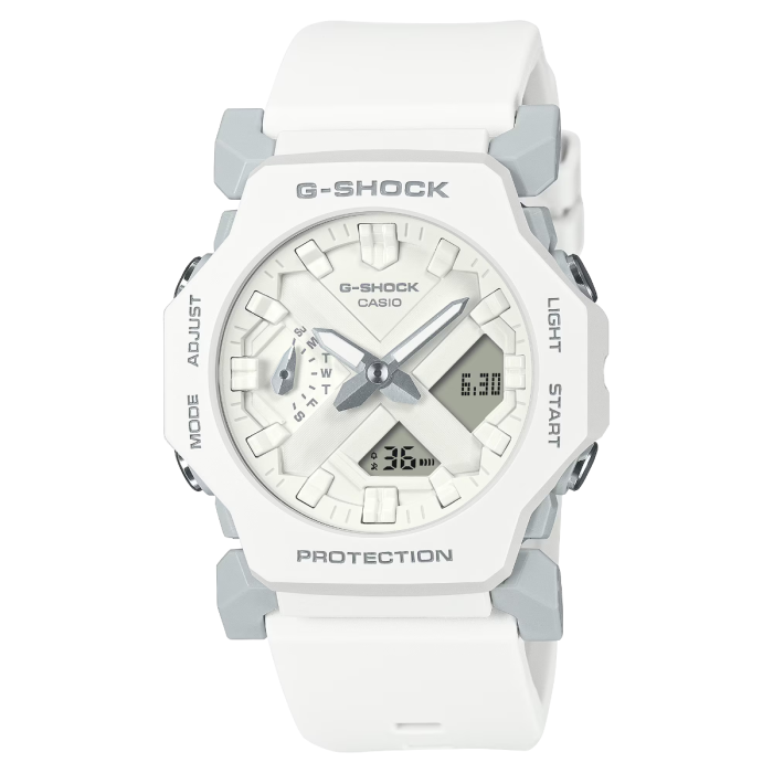 Casio GA-2300-7AER G Shock Core White Hybrid Dial White Resin Strap Men's Watch