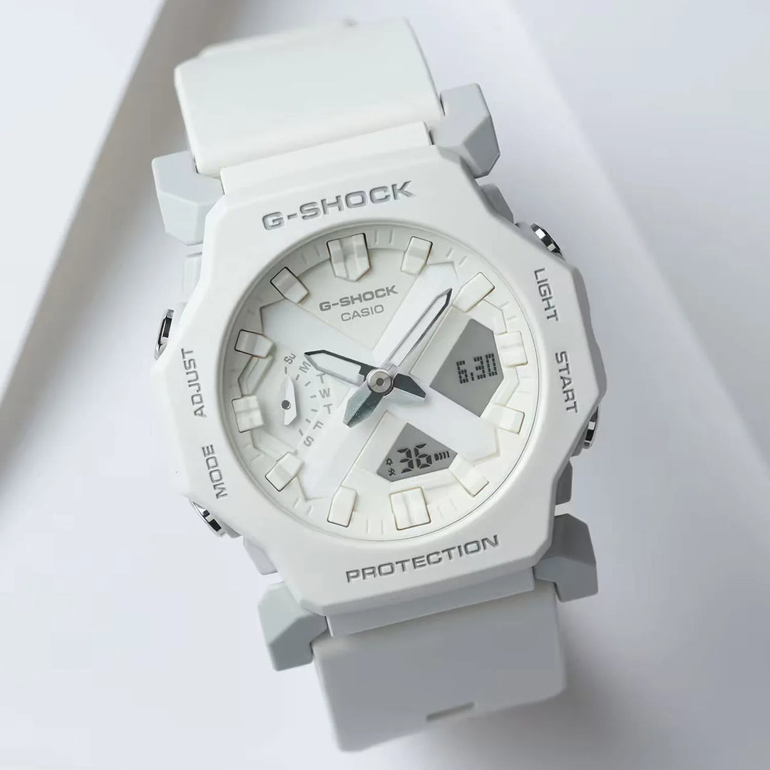 Casio GA-2300-7AER G Shock Core White Hybrid Dial White Resin Strap Men's Watch