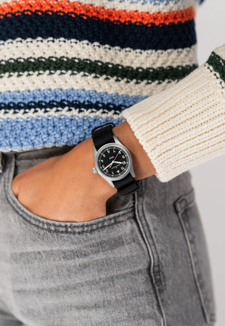 Hamilton H69301430 Khaki Field Quartz 33mm Black Dial Black Textile Strap Men & Women Watches