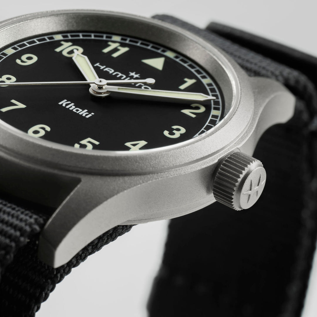 Hamilton H69301430 Khaki Field Quartz 33mm Black Dial Black Textile Strap Men & Women Watches