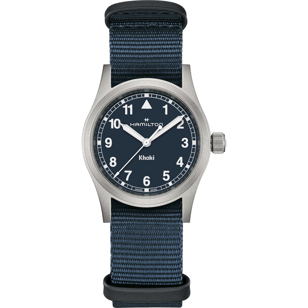 Hamilton Khaki Field Quartz (33mm) Blue Dial Blue Textile Strap H69301940 Men & Women Watches