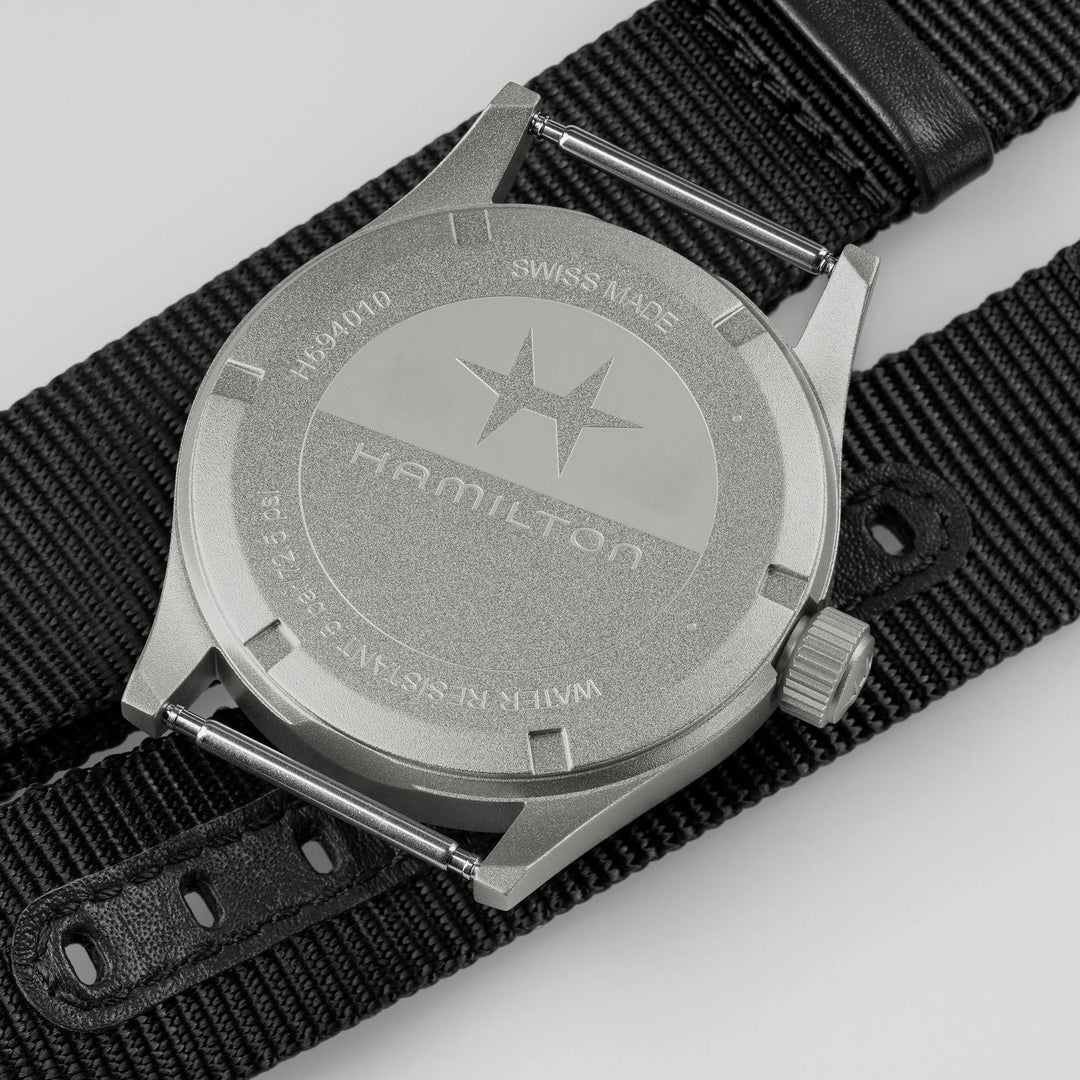 Hamilton H69401430 Khaki Field Quartz 38mm Black Dial Black Textile Strap Men & Women Watches