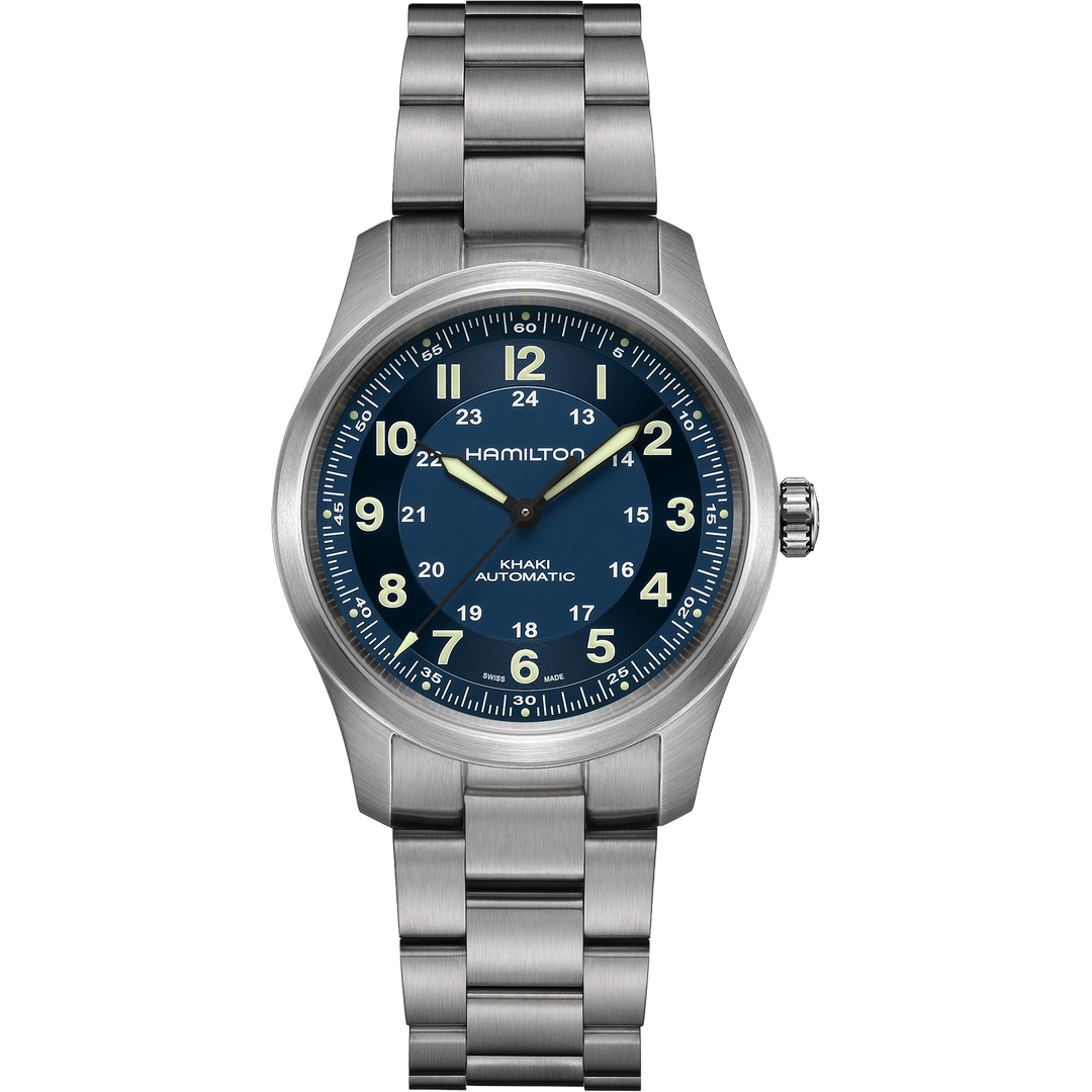Hamilton H70205140 Khaki Field Titanium Automatic 38mm Blue Dial Titanium Men's Watch