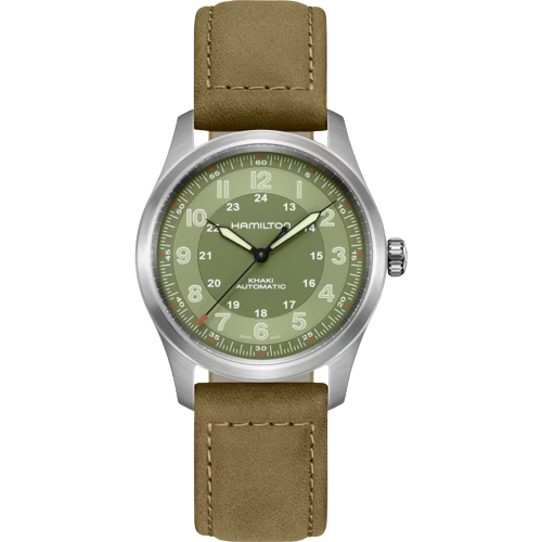 Hamilton H70205860 Khaki Field Titanium 38mm Green Dial Automatic Men's Watch