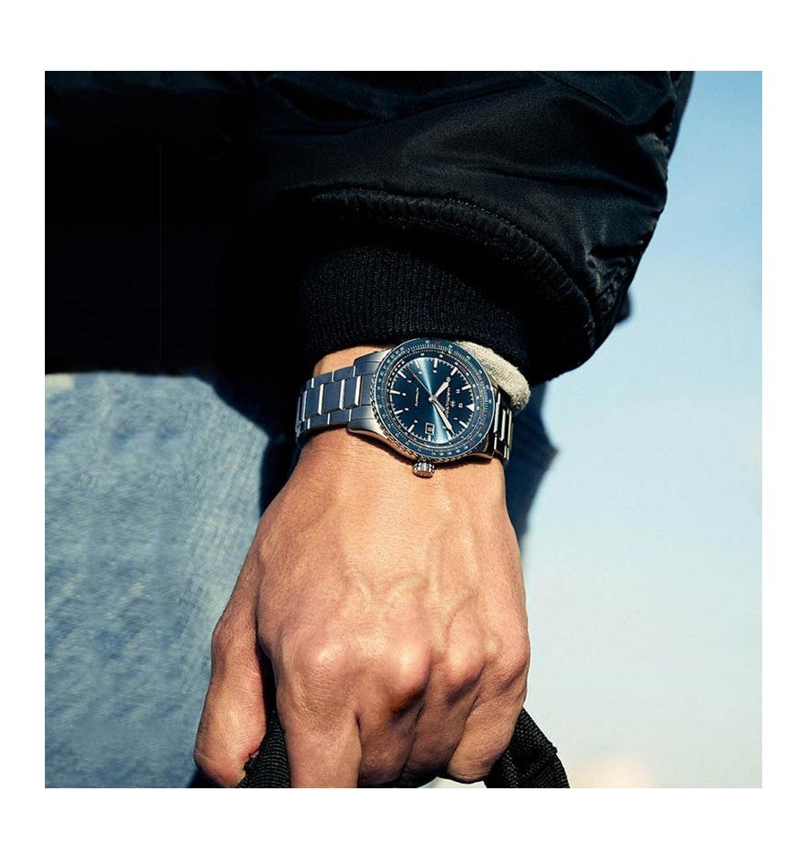 Hamilton H76645140 Khaki Aviation Converter Automatic Blue Dial Stainless Steel Bracelet 42mm Men's Watch