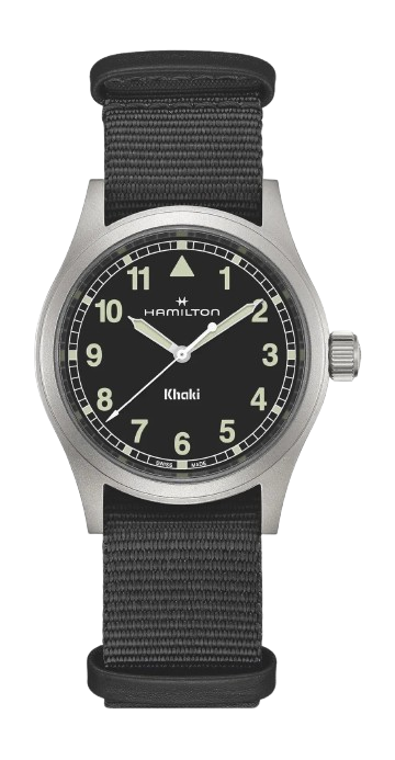 Hamilton H69401430 Khaki Field Quartz 38mm Black Dial Black Textile Strap Men & Women Watches