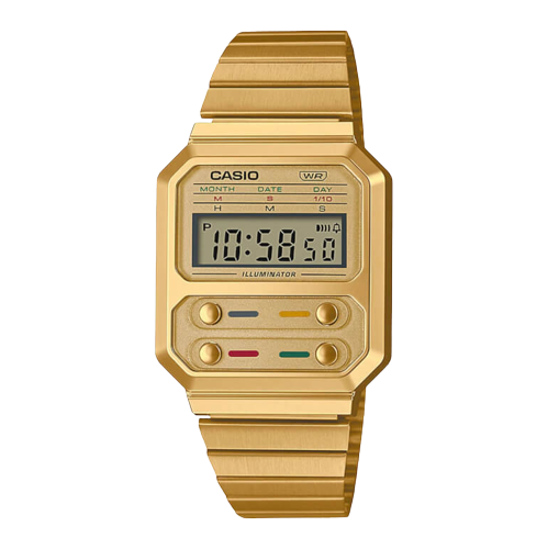 Casio Vintage A100WEG-9AEF Vintage Gold Stainless Steel Digital Men's & Women's Watch