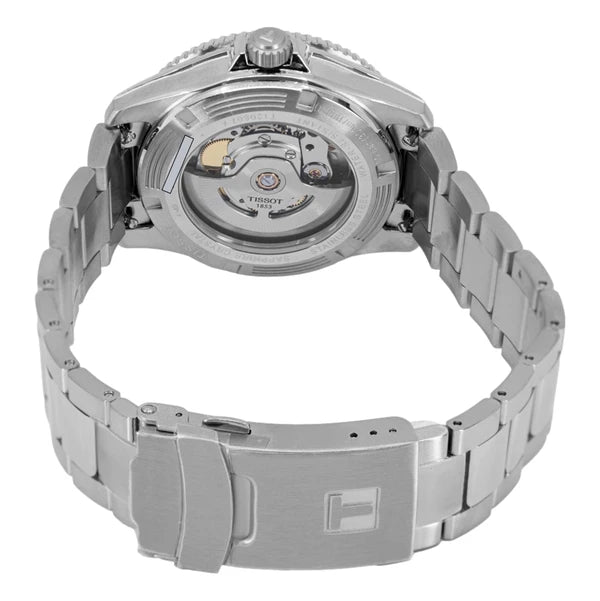 Tissot T1208071105100 Seastar 1000 Powermatic 80 40mm Grey Black Dial Stainless Steel Bracelet Men's Watch