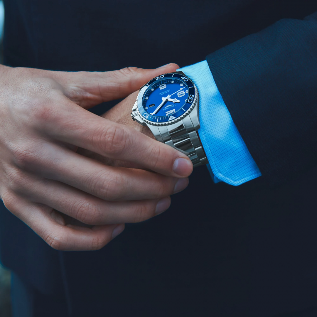 LONGINES L37804966 HydroConquest 39mm Automatic Blue Sunray Dial Men's Watch - mzwatcheslk srilanka