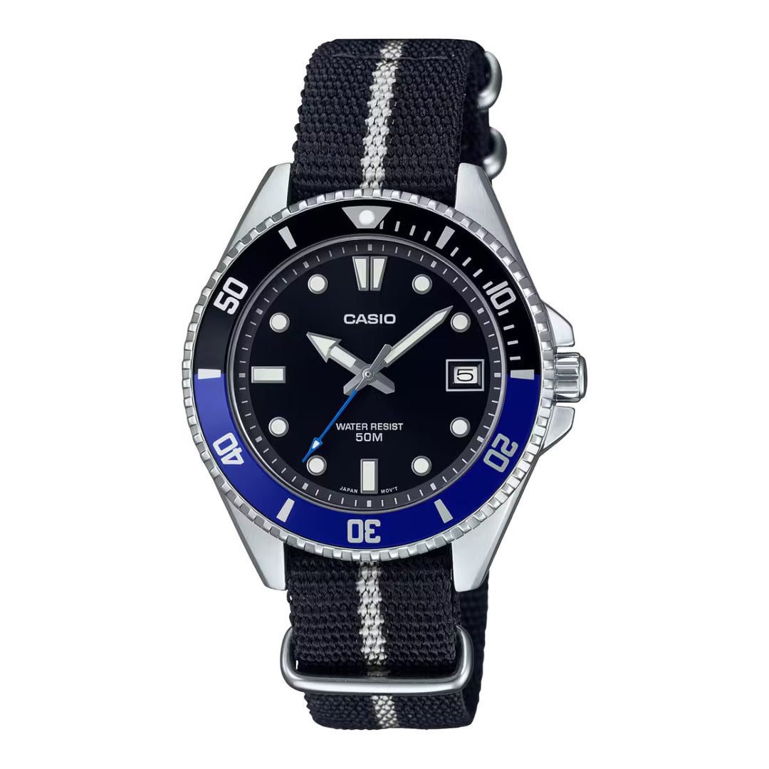 Casio MDV10C-1A2 Standard Analog Black Dial Quartz Mens Watch
