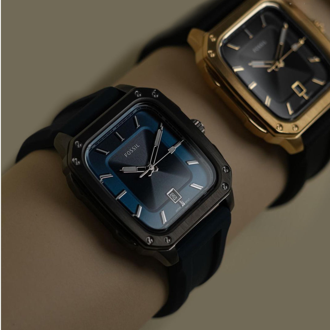 Fossil Inscription | Black Dial | Black Silicone Strap FS5981 Men’s Watch