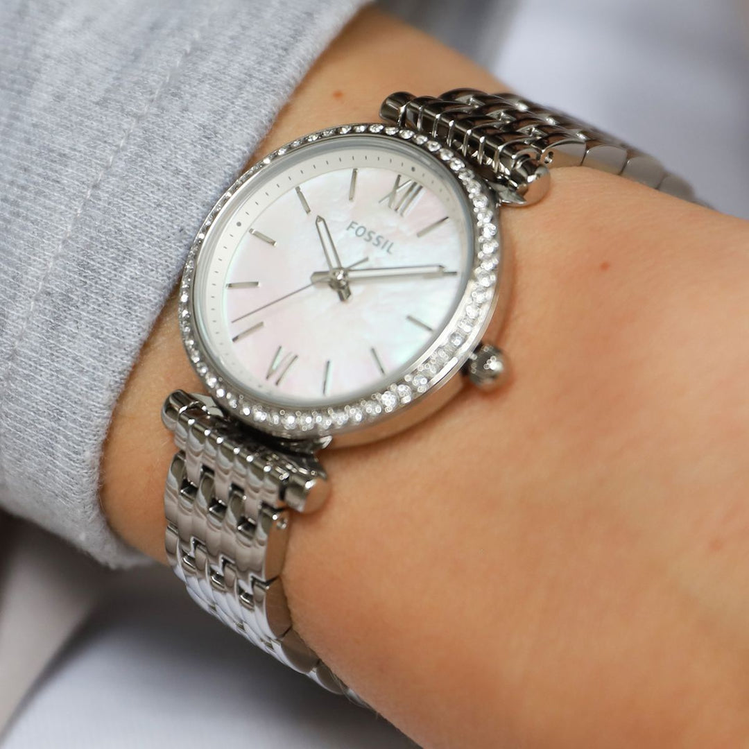 Fossil ES4647 Carlie Mini Diamond Accents Silver Quartz  Women's Watch