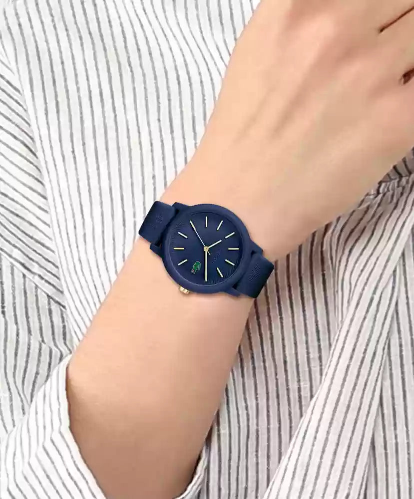 Lacoste 12.12 Blue Dial Blue Resin Strap Women display picture 3